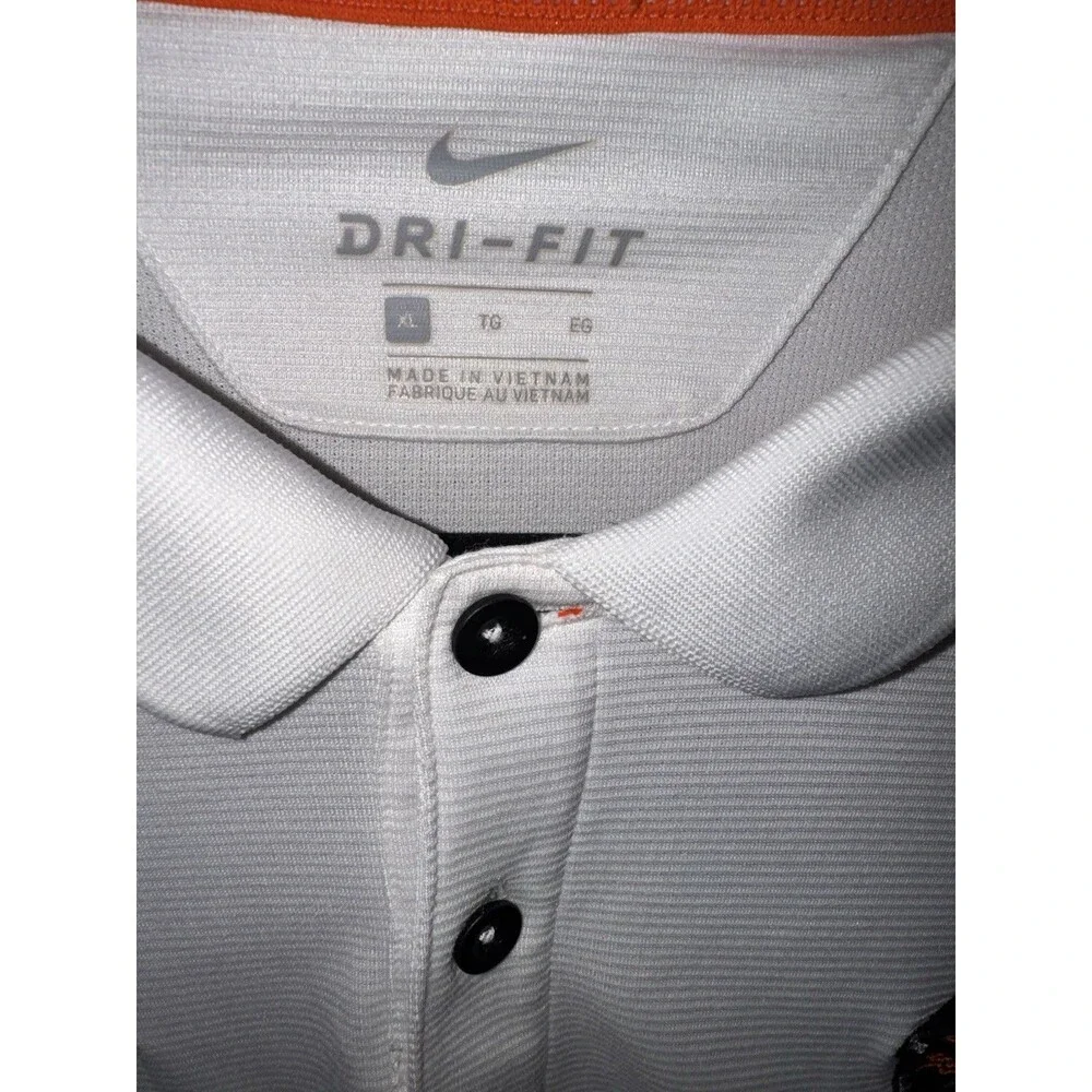 Nike Team Oklahoma State Cowboys Polo Shirt Mens X-Large White/Grey Dri Fit